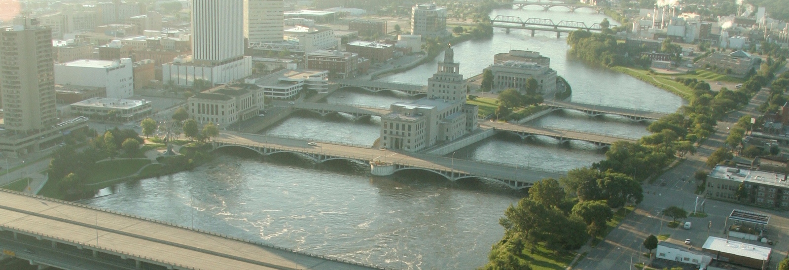 Aerial view of Cedar River