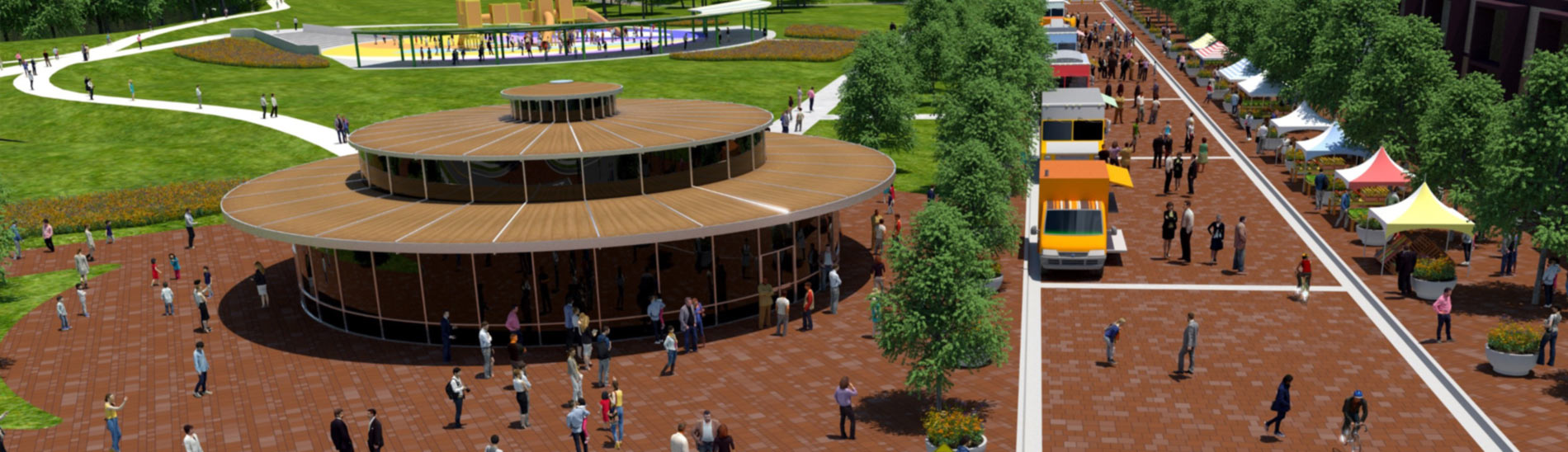 A rendering of the proposed Czech Village Roundhouse project