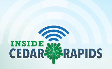 Inside Cedar Rapids text with City tree logo